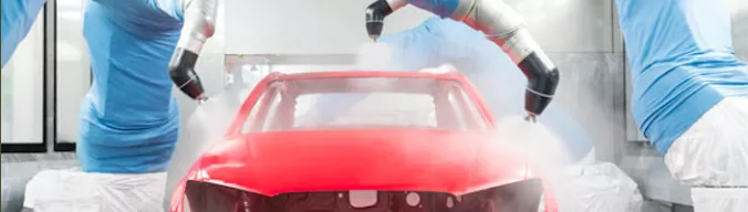Automotive paint spraying - hazardous area solution