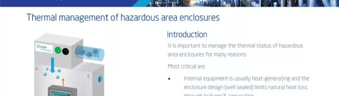 New Application Note: Thermal management of hazardous area enclosures 